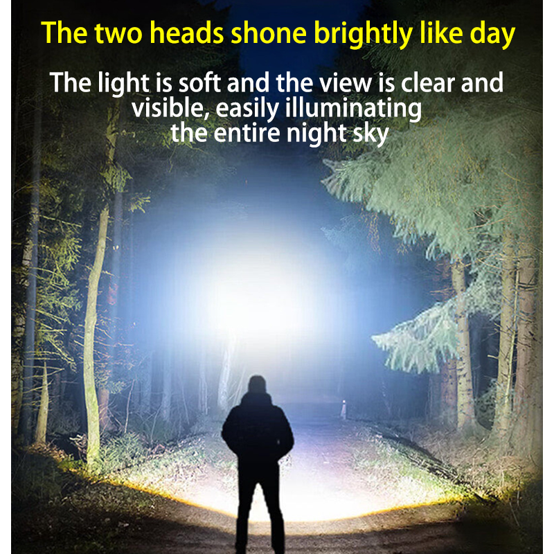 HYTRA Long-range Strong Light Flashlight Strong Magnetic Adsorption Portable Bag Holder Large-capacity Lithium Battery