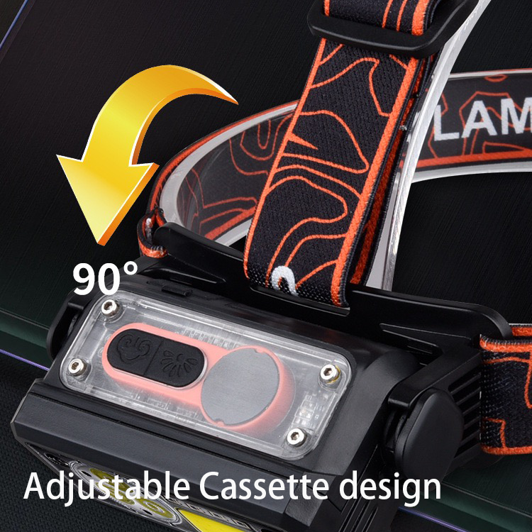 HYTRA Strong light outdoor intelligent induction electric display rechargeable headlamp