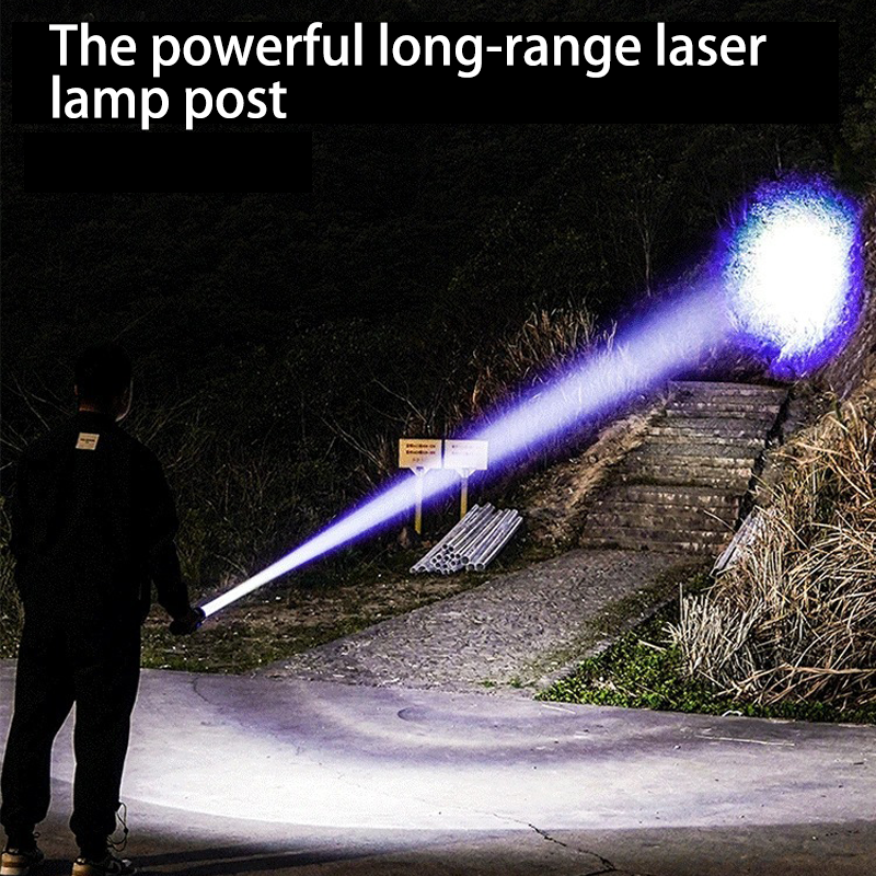 HYTRA Ultra-long-lasting Outdoor Flashlight Rechargeable Rainproof Shockproof High-Brightness Long-range Lighting Lamp