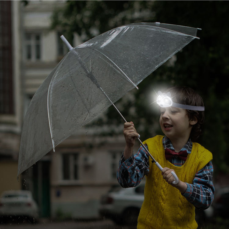 HYTRA Children's Fox Headlamp Life Waterproof One Click Switch Animal Appearance TYPE-C Charging