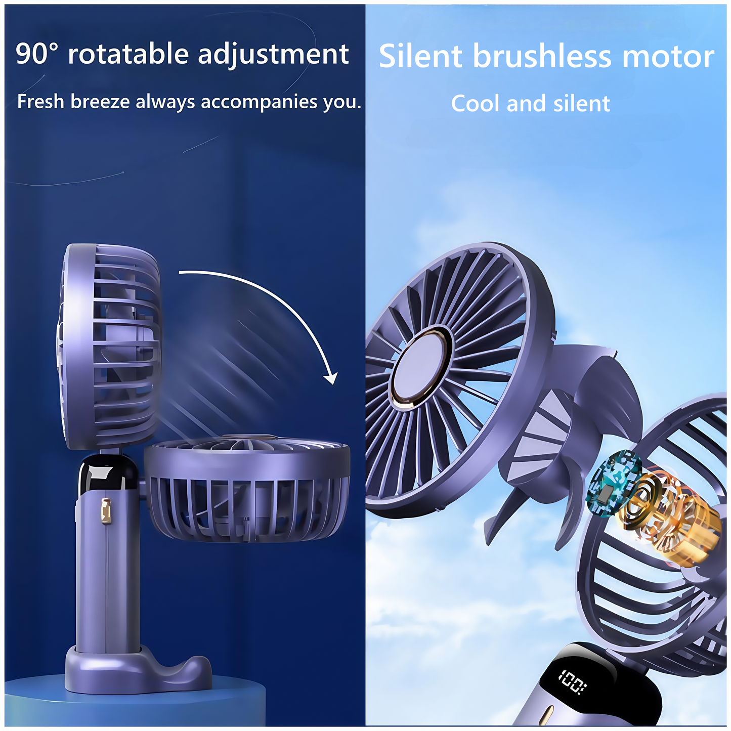 HYTRA Mini Portable Fan, Personal Handheld Foldable Portable Fan Handheld
