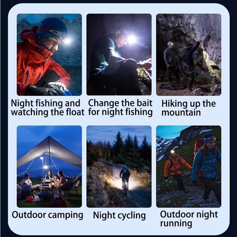HYTRA Rechargeable Flip Cover Induction Headlamp The Headlights Shine From a Distance Flip Cover Low Light Wave Sensing
