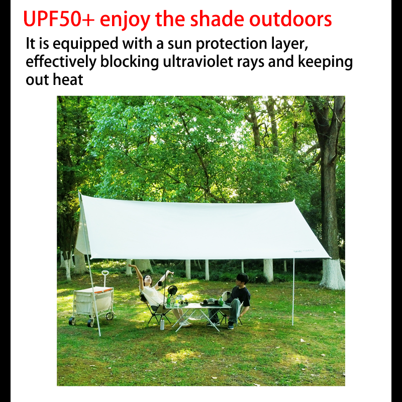 HYTRA Outdoor Camping Suit Superb Storage Capacity Just Pick it Up and Go UPF50+ Four-corner Large Canopy