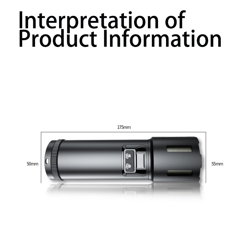 HYTRA LED Ultra-bright Long-range Multi-Functional Flashlight The Focused Zoom Digital Screen Displays Overcharging Protection for the Laser Wick