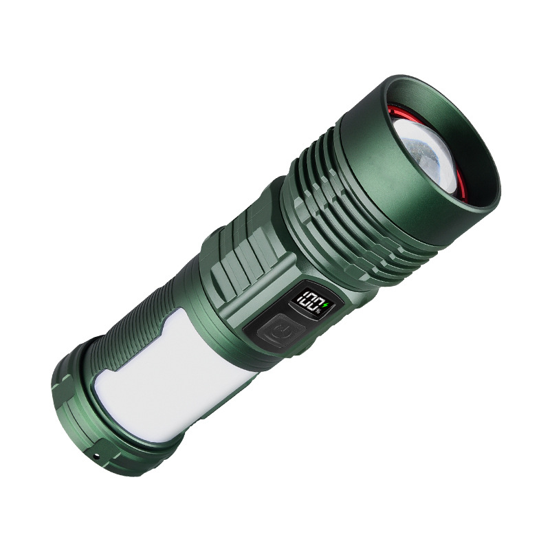 HYTRA Multi-functional Zoom Flashlight Camping  Lamp Mechanical Zoom TYPE-C Fast Charging Rainstorm Waterproof Side Camping Light