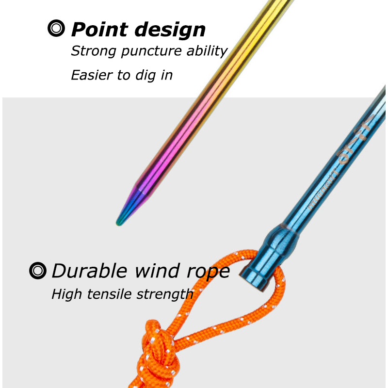 HYTRA Titanium Alloy High Hardness Tent Nail/Poles
