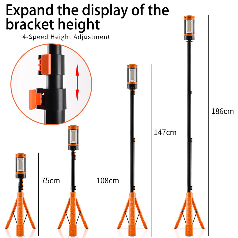HYTRA Portable Outdoor Camping Tent Lamp Super Large Capacity Multi-directional Lighting and Freely Adjustable Angles
