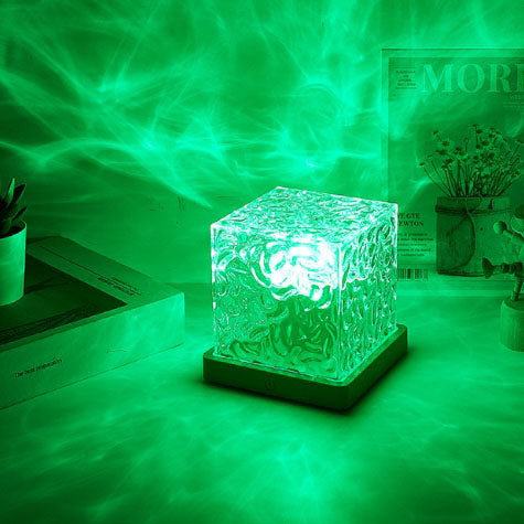 HYTRA 16 Colours Water Ripple Rechargeable Remote Control Night Light