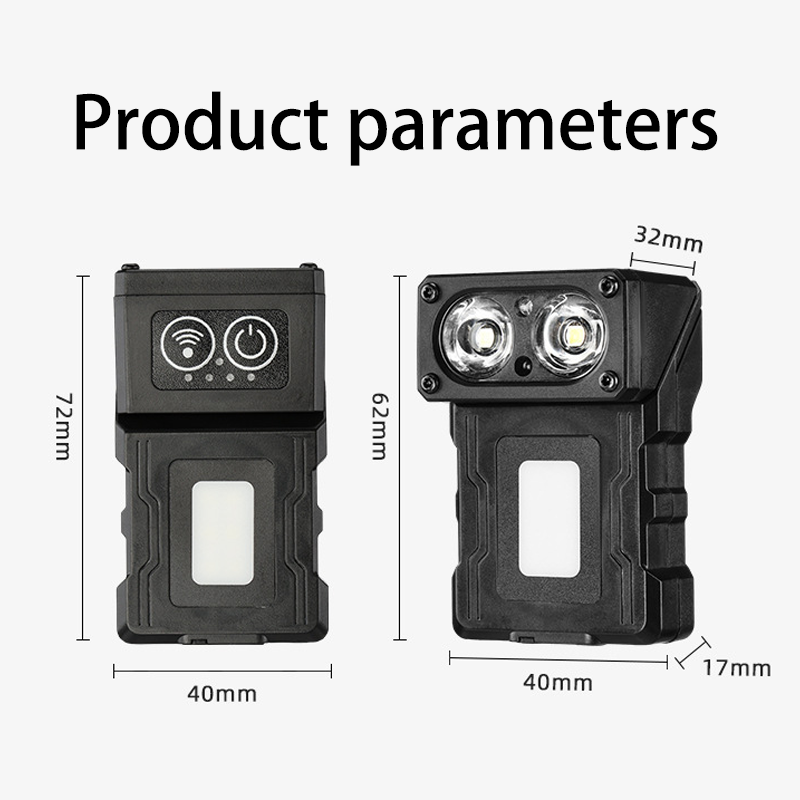 HYTRA Multi-functional Hand-sensing Headlamp Infrared Intelligent Sensing Rotate 180° Left and Right Strong Magnetic Adsorption at the Tail