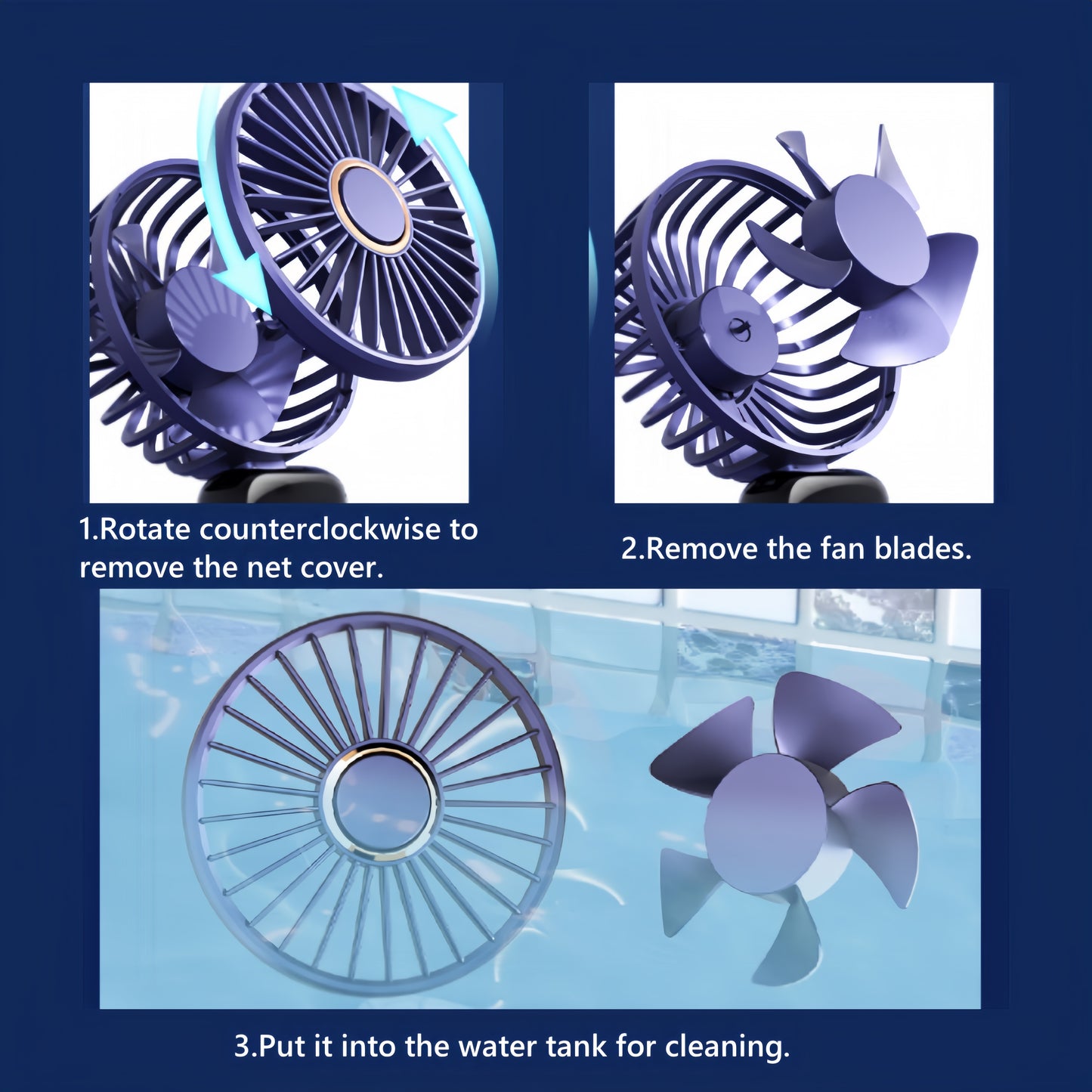 HYTRA Mini Portable Fan, Personal Handheld Foldable Portable Fan Handheld