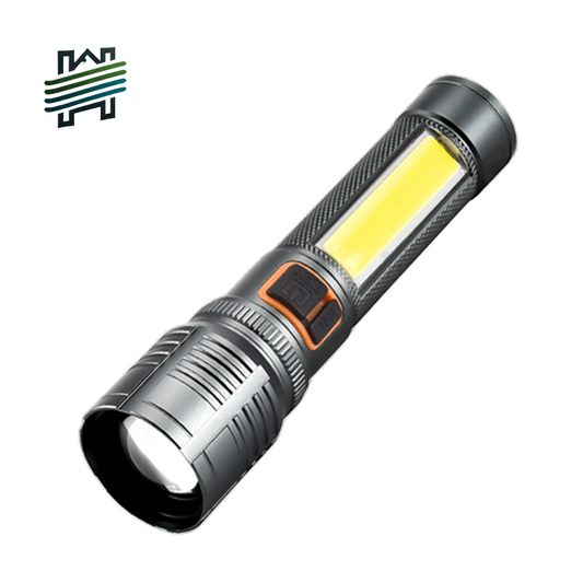 HYTRA Portable Flashlight Aluminum Alloy Charging Function, Outdoor Strong Light Zoom, Long-range Shooting, and Extremely Long Battery Life