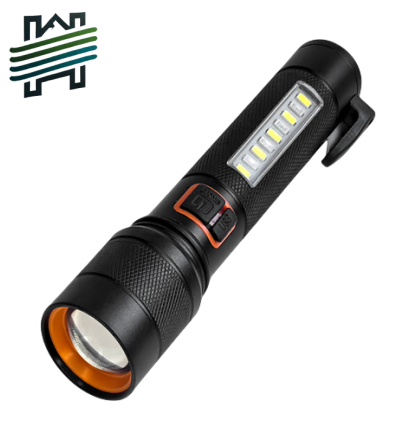 Super-bright long-range white laser TYPE-C fast-charging outdoor lighting lamp, telescopic zoomable, strong light flashlight