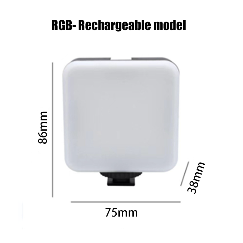 HYTRA Three-color pocket light, RGB rechargeable mini clip, computer camera, mobile phone selfie, live streaming fill light, tofu light
