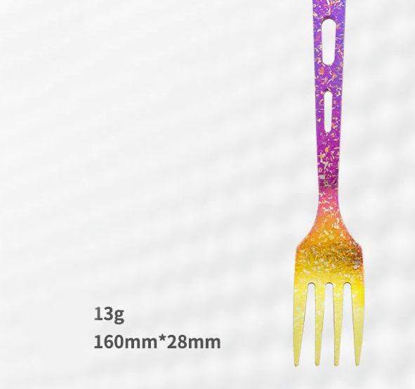 HYTRA Outdoor Titanium Knife, Fork and Spoon