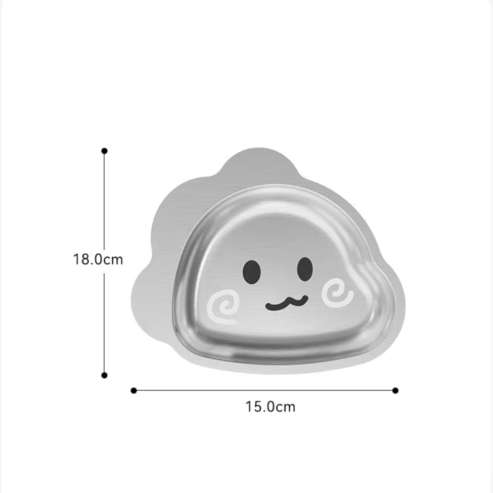 HYTRA  Children's Cartoon Stainless Steel Dinner Plate